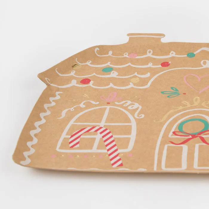 Meri Meri Christmas | Plates | Gingerbread House 8x