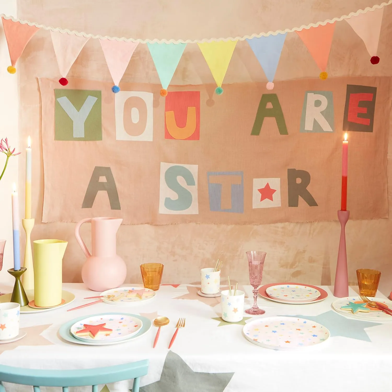 Meri Meri Garland | Pastel Pom Pom Flags