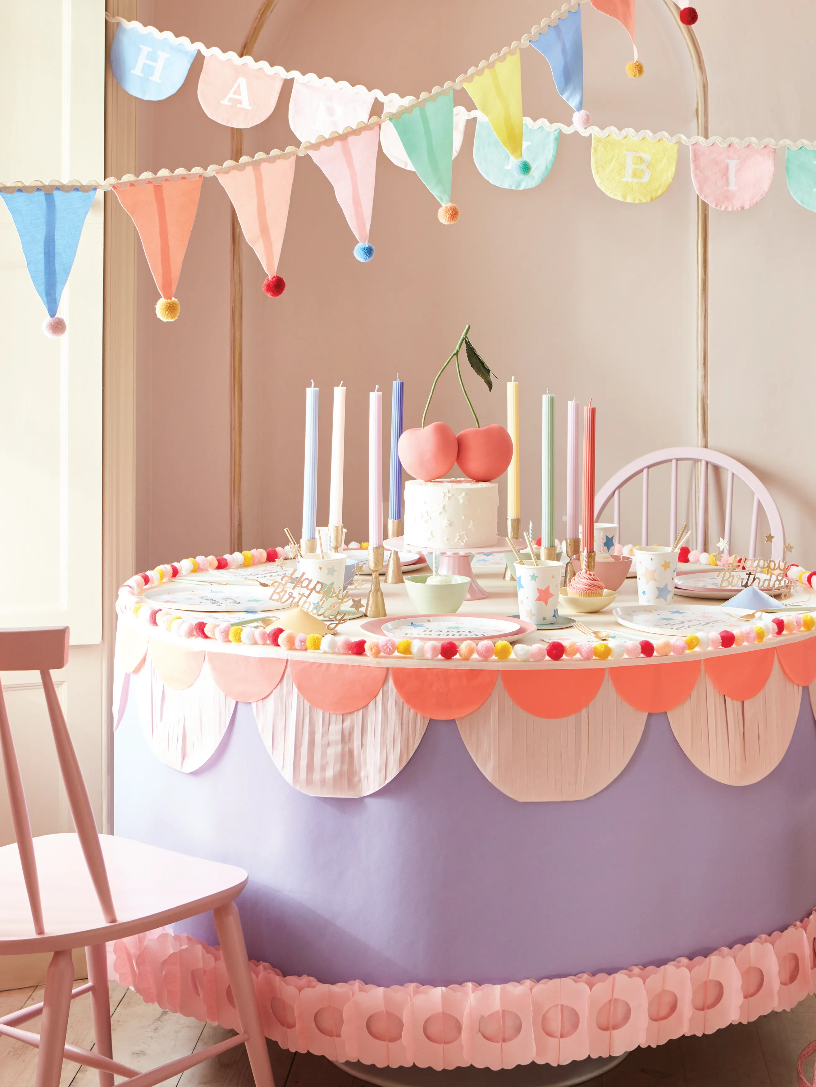 Meri Meri Garland | Pastel Pom Pom Flags