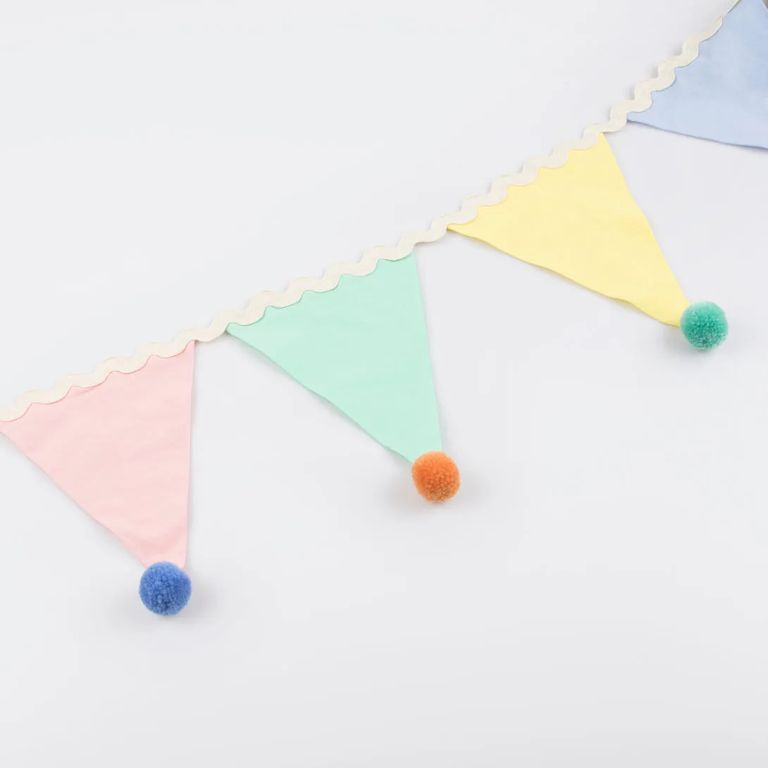 Meri Meri Garland | Pastel Pom Pom Flags