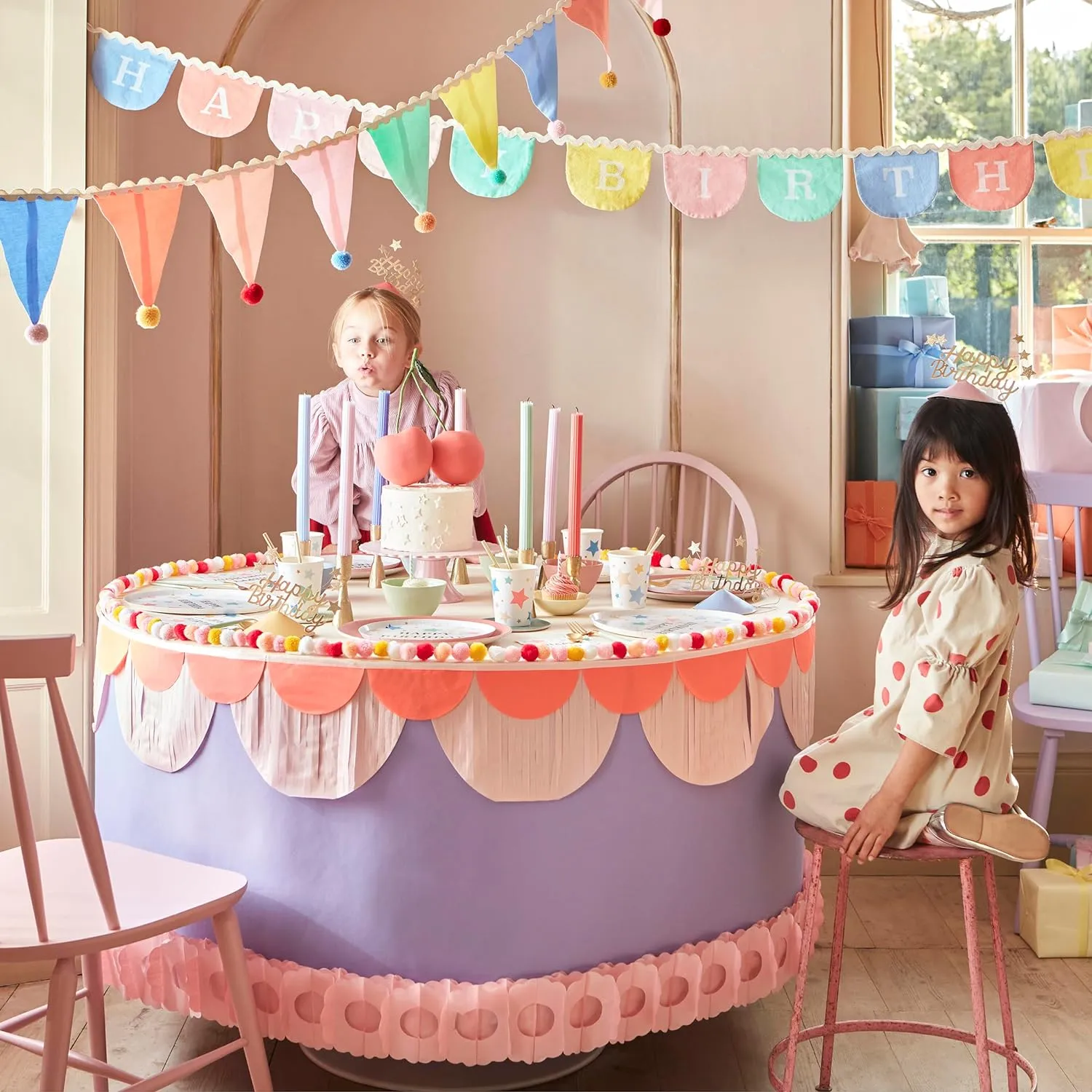Meri Meri Garland | Pastel Pom Pom Flags