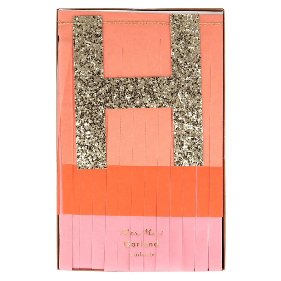 Meri Meri Garland | Pink Happy Birthday Fringe
