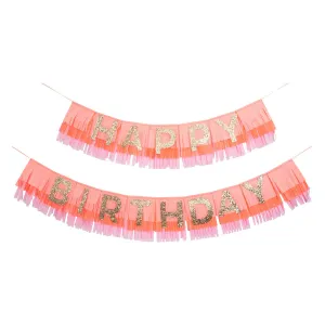 Meri Meri Garland | Pink Happy Birthday Fringe