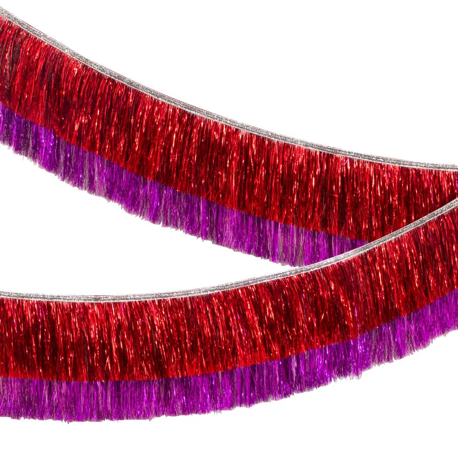 Meri Meri Garland | Red & Pink Tinsel Fringe
