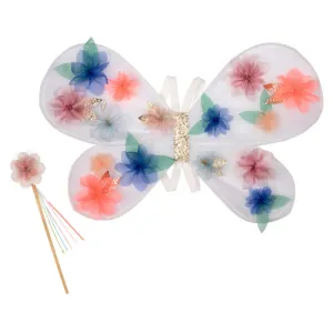 Meri Meri Organza Flower Wings & Wand