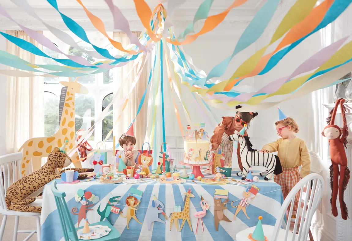 Meri Meri Party Cake Wrap & Toppers | Animal Parade