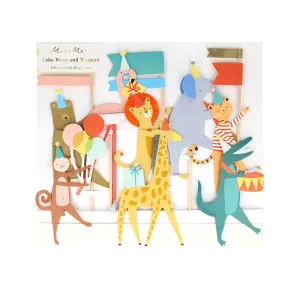Meri Meri Party Cake Wrap & Toppers | Animal Parade