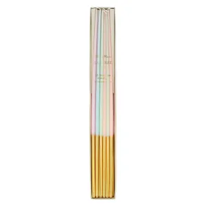 Meri Meri Party Candles | Laduree Paris Gold Dipped Tall Tapered (x 12)