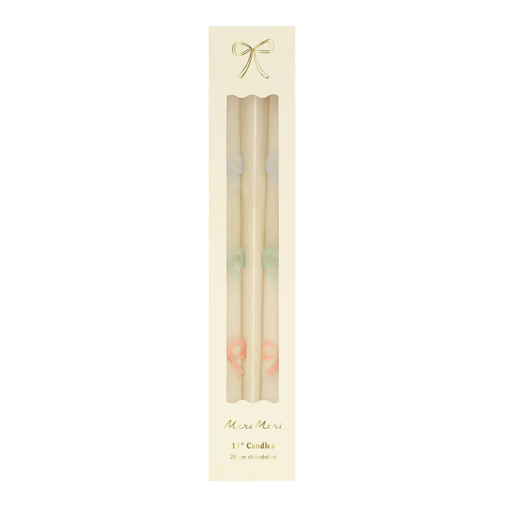 Meri Meri Party Candles | Multi Colour Bow Taper (x 2)