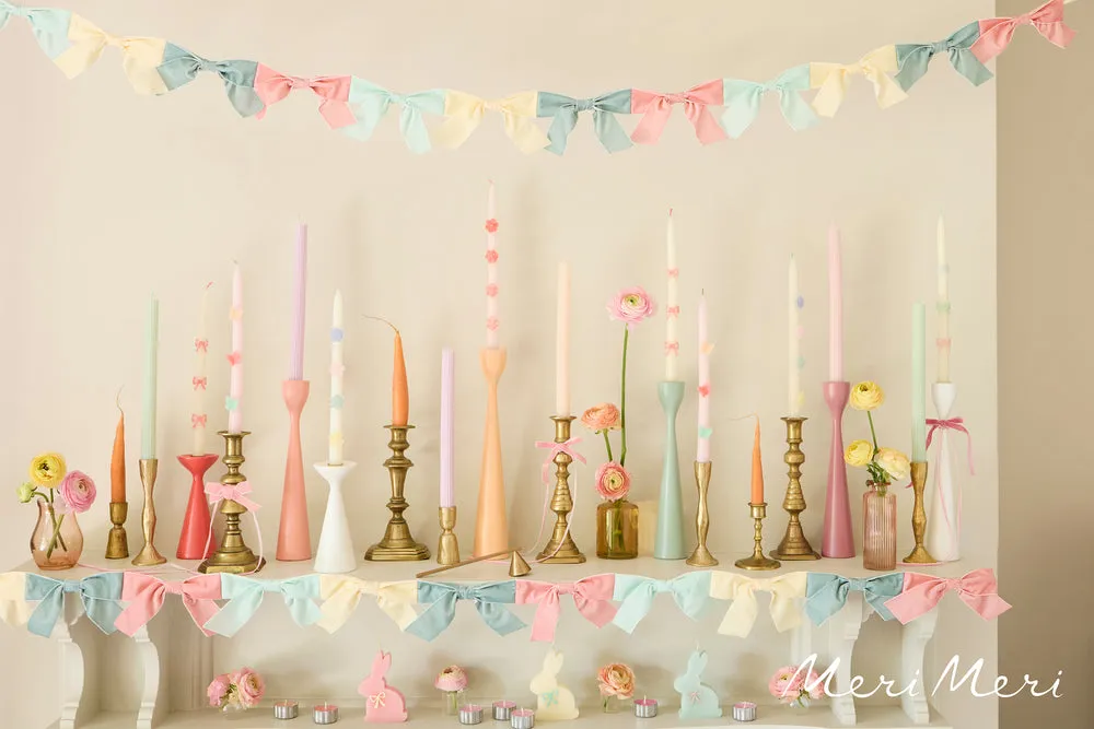 Meri Meri Party Candles | Multi Colour Bow Taper (x 2)