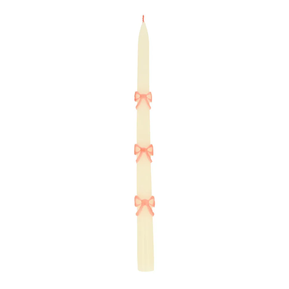 Meri Meri Party Candles | Pink Bow Taper Candles