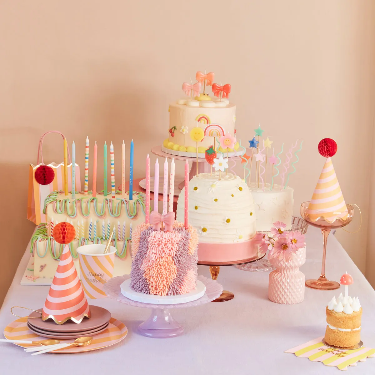Meri Meri Party Candles | Pink Bows