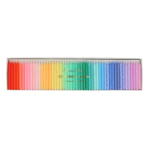 Meri Meri Party Candles | Rainbow Twisted Minis (x 50)