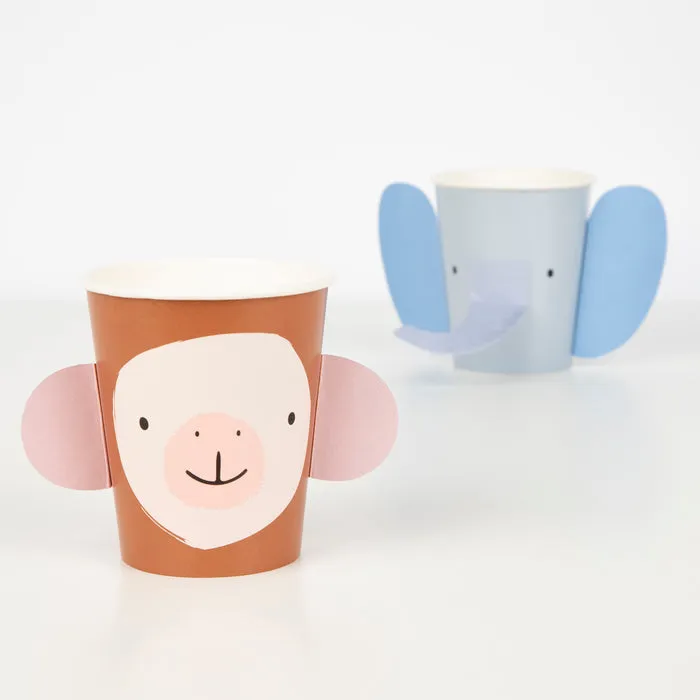 Meri Meri Party Cups | Animal Parade 8x