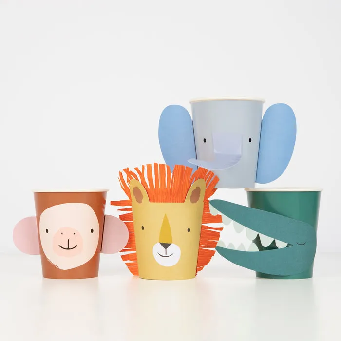 Meri Meri Party Cups | Animal Parade 8x