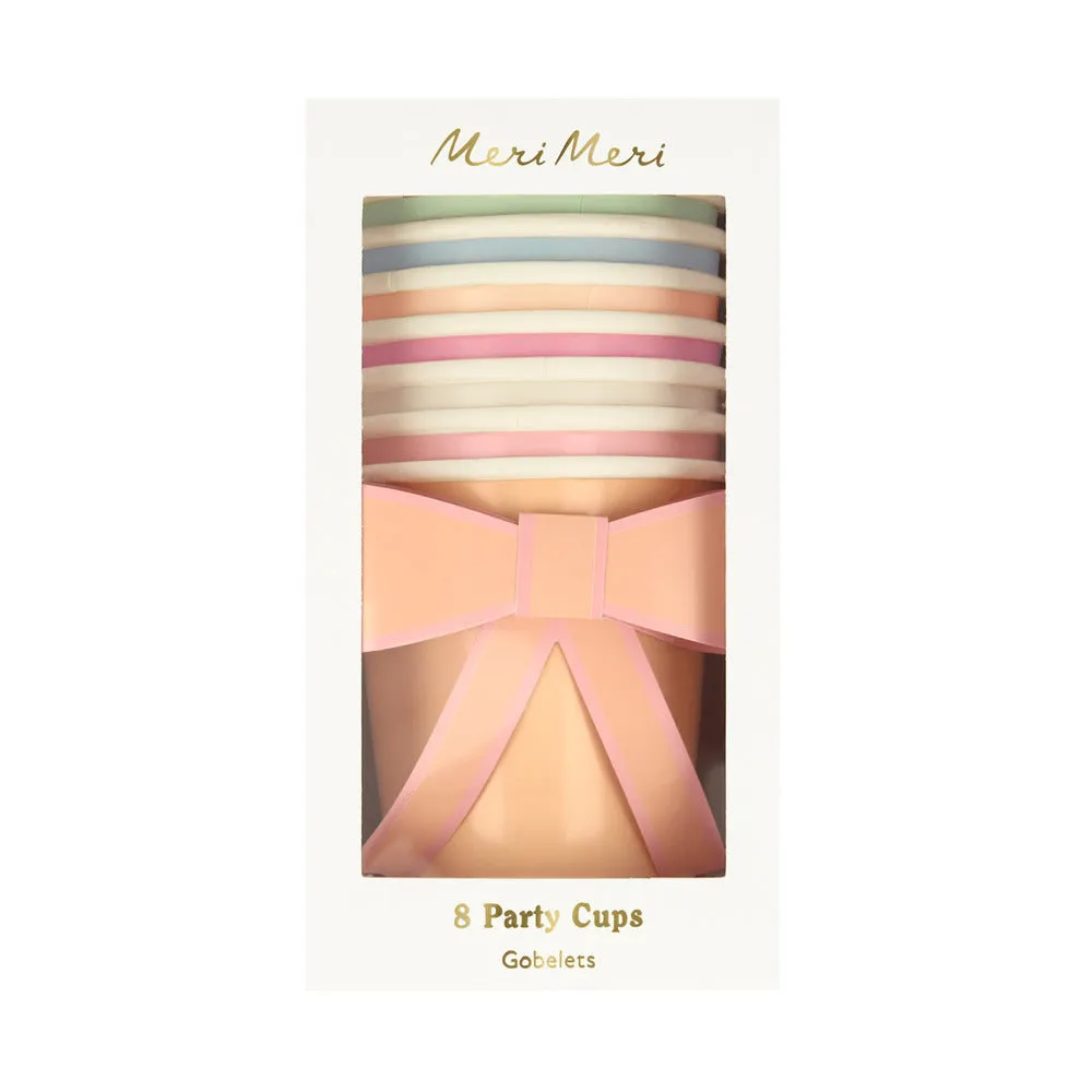 Meri Meri Party Cups | Pastel Bow 8x