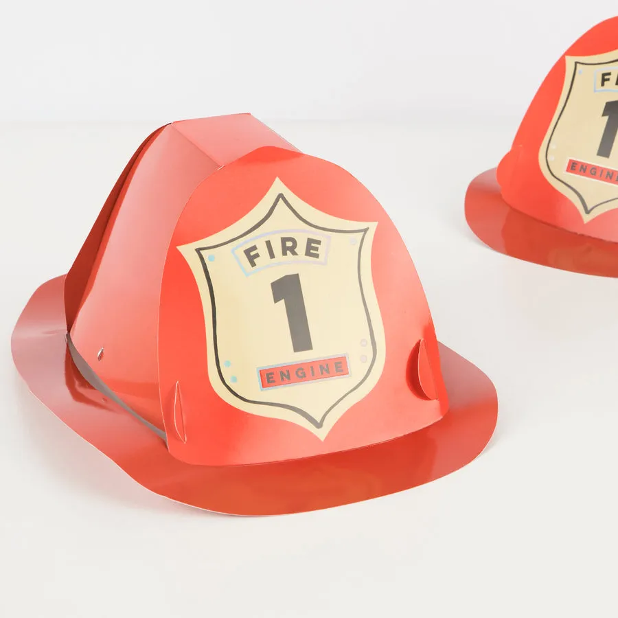 Meri Meri Party Hats | Firefighter 8 Pack