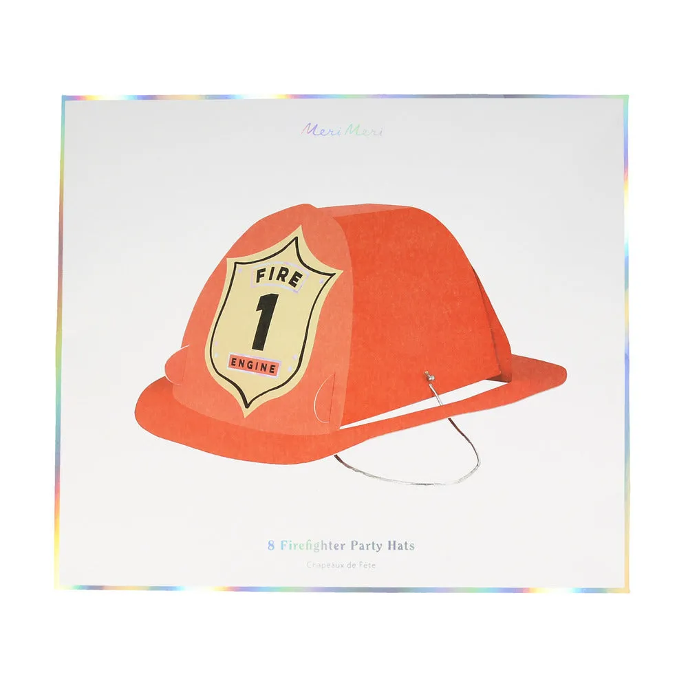 Meri Meri Party Hats | Firefighter 8 Pack