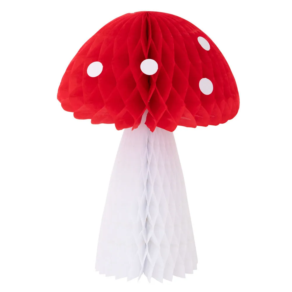 Meri Meri Party Honeycomb Mushroom Decorations (x 10)