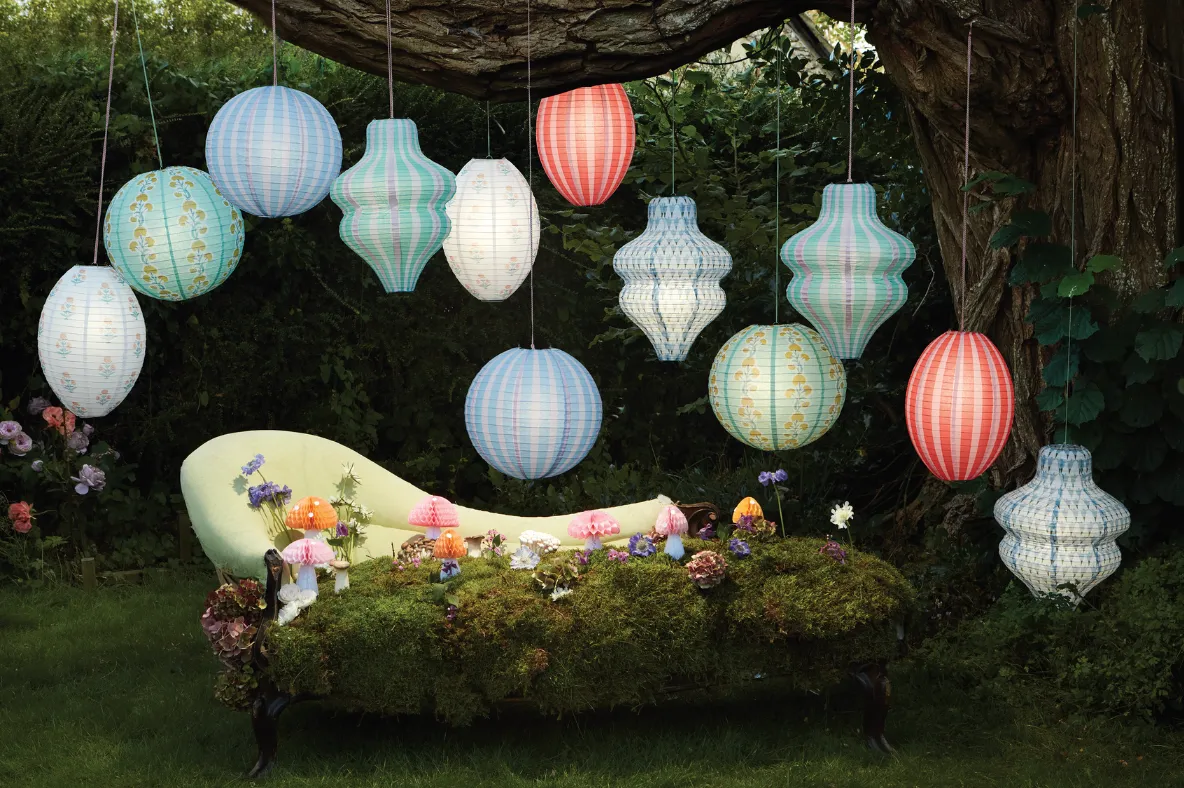Meri Meri Party Honeycomb Mushroom Decorations (x 10)