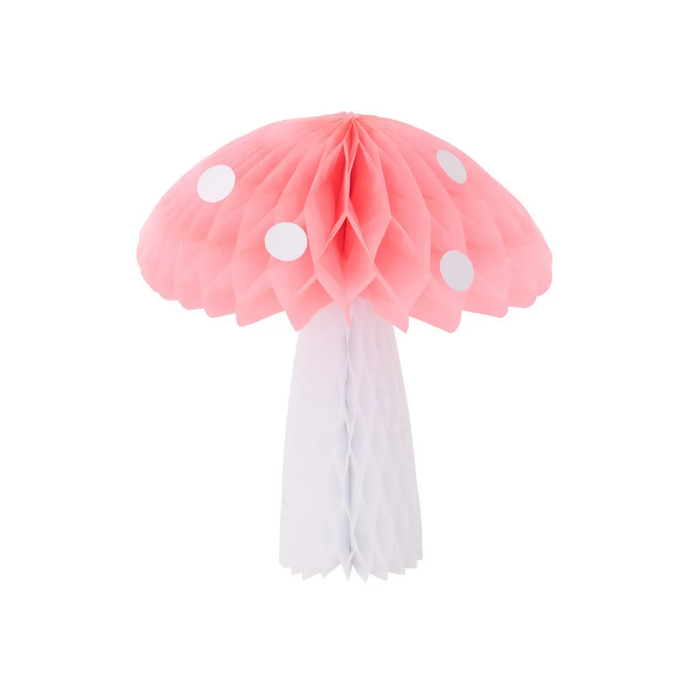 Meri Meri Party Honeycomb Mushroom Decorations (x 10)