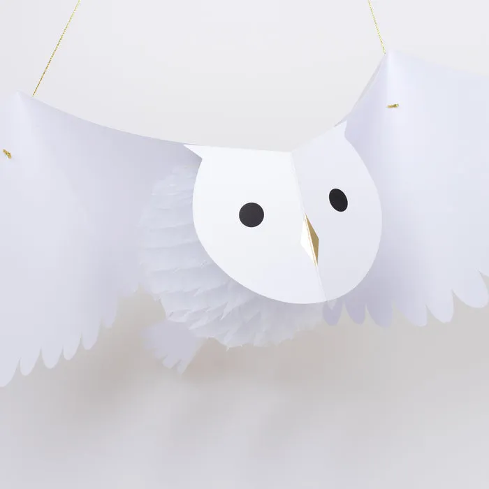 Meri Meri Party Honeycomb Owl Decorations x 3