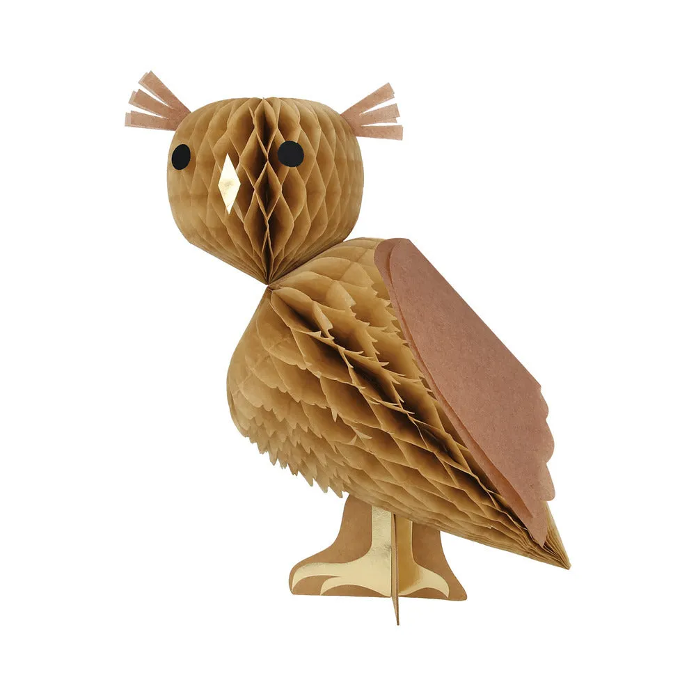 Meri Meri Party Honeycomb Owl Decorations x 3