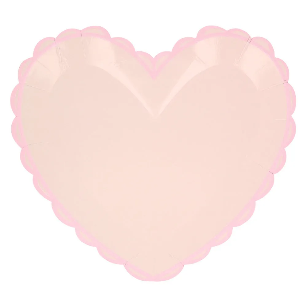 Meri Meri Party Plates | Pastel Heart Large 8x