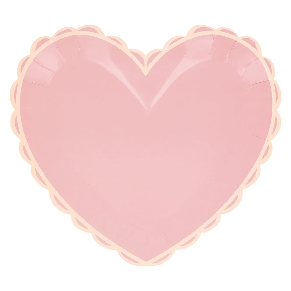 Meri Meri Party Plates | Pastel Heart Large 8x