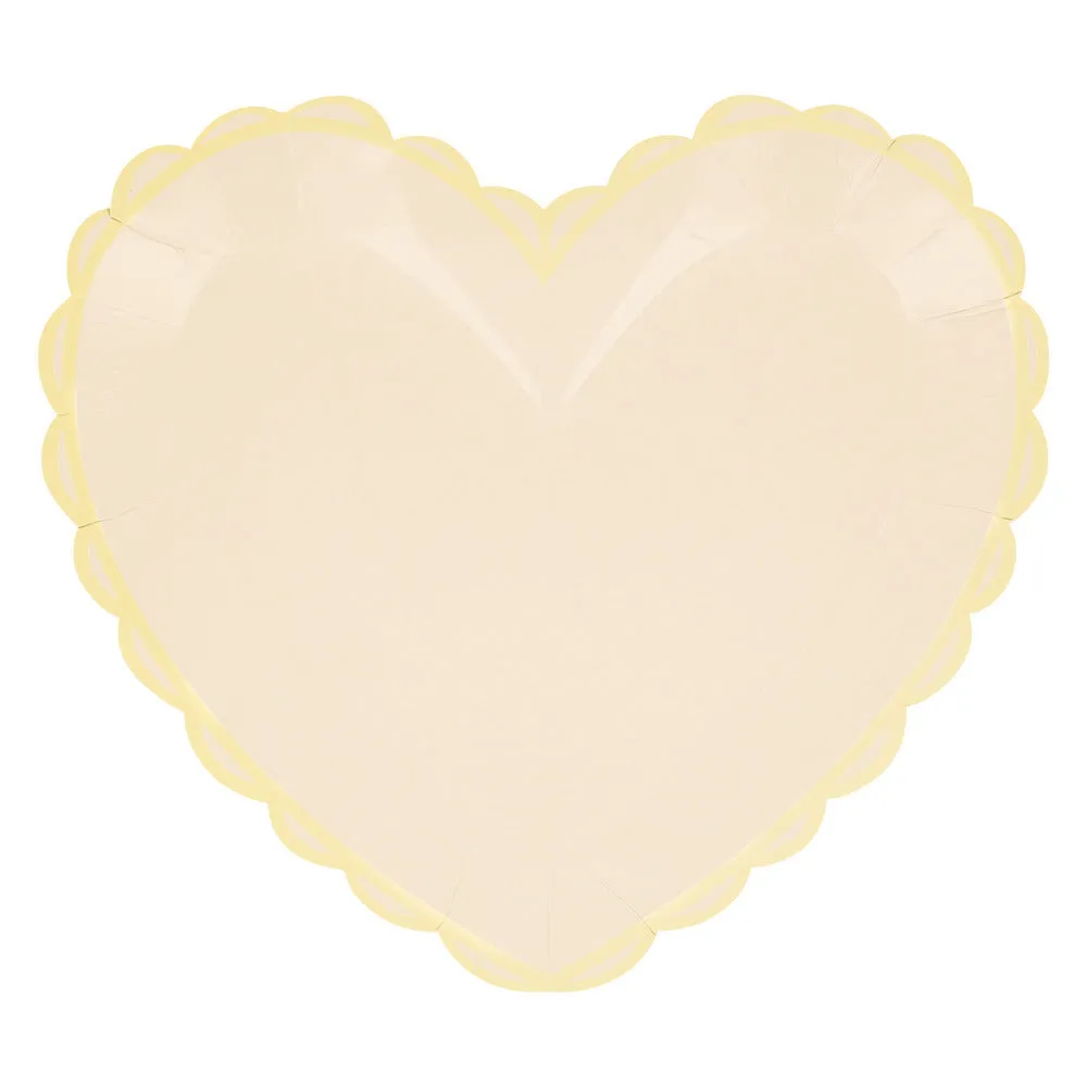 Meri Meri Party Plates | Pastel Heart Large 8x