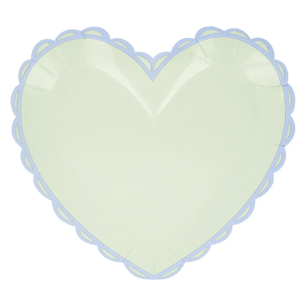 Meri Meri Party Plates | Pastel Heart Large 8x