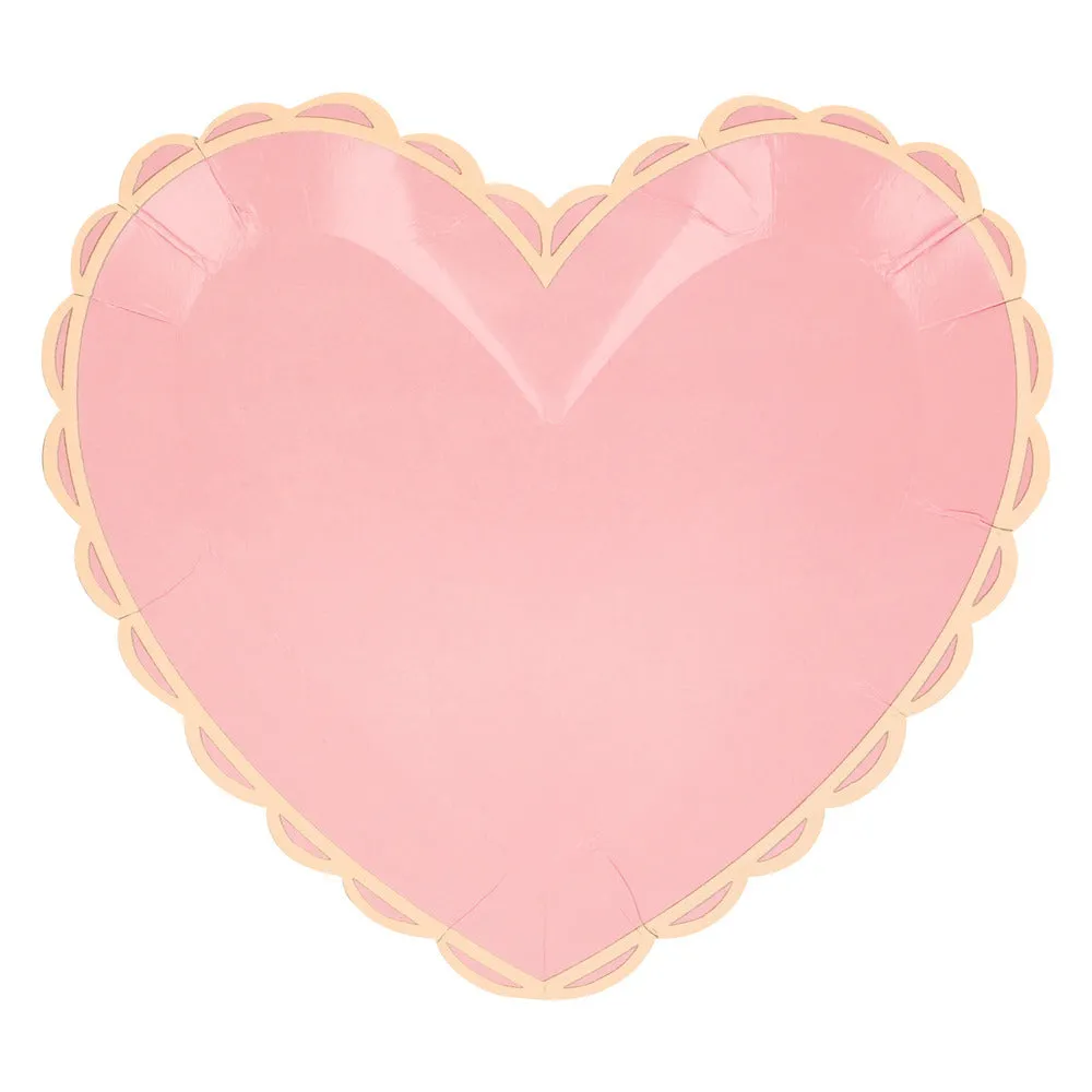 Meri Meri Party Plates | Pastel Heart Large 8x