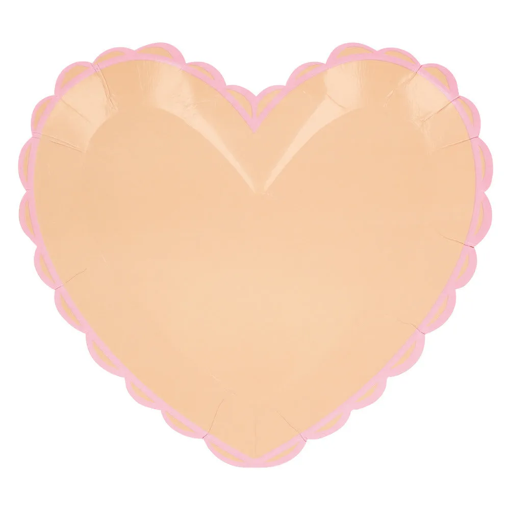 Meri Meri Party Plates | Pastel Heart Large 8x