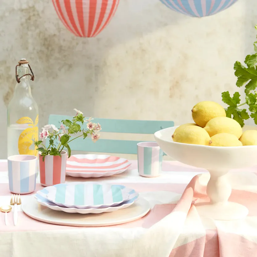 Meri Meri Reusable Bamboo Plates 6x STRIPY
