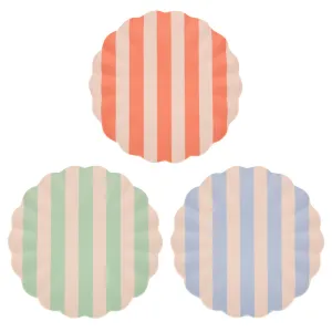 Meri Meri Reusable Bamboo Plates 6x STRIPY