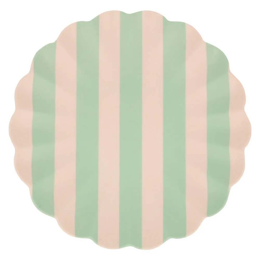 Meri Meri Reusable Bamboo Plates 6x STRIPY