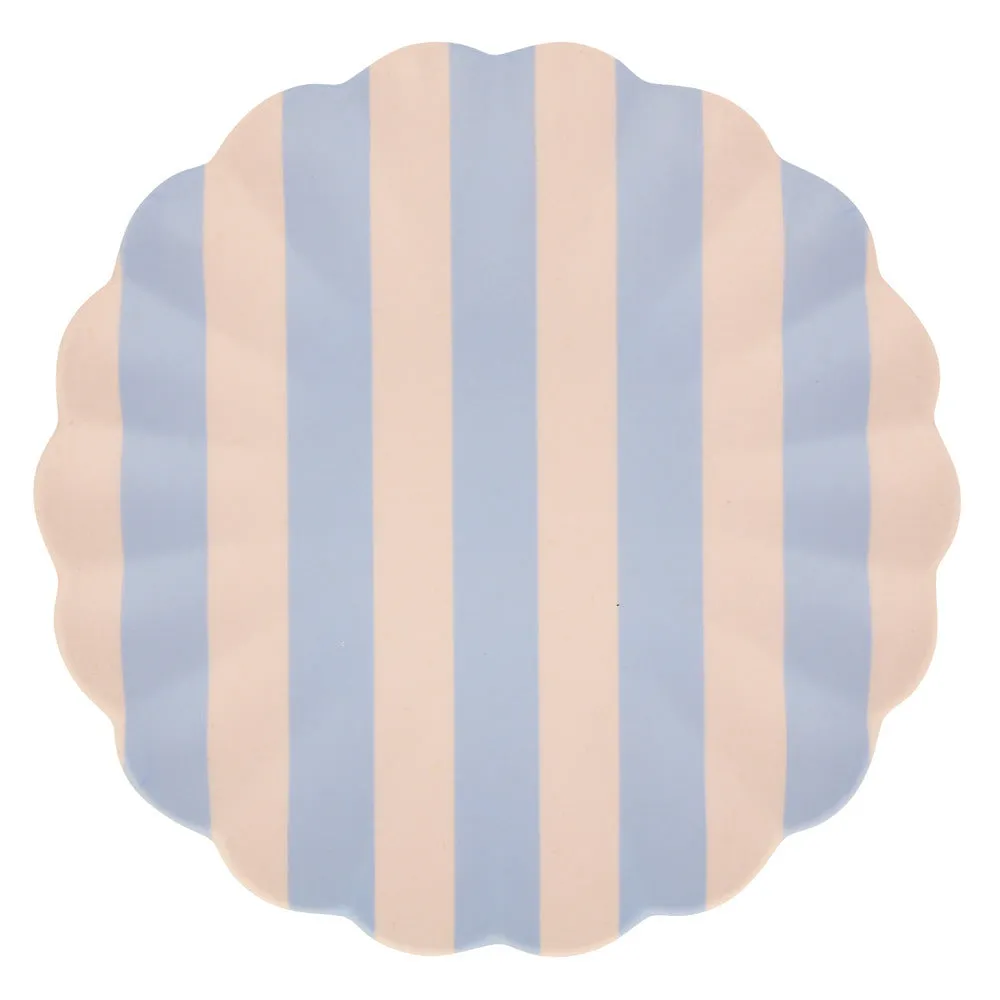 Meri Meri Reusable Bamboo Plates 6x STRIPY