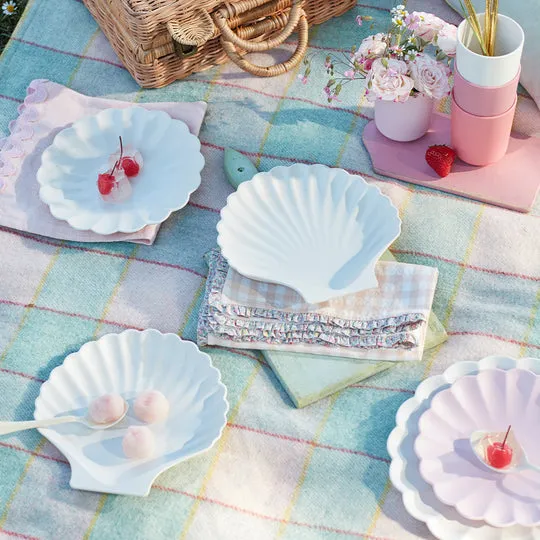 Meri Meri Shell Reusable Bamboo Plates 6x