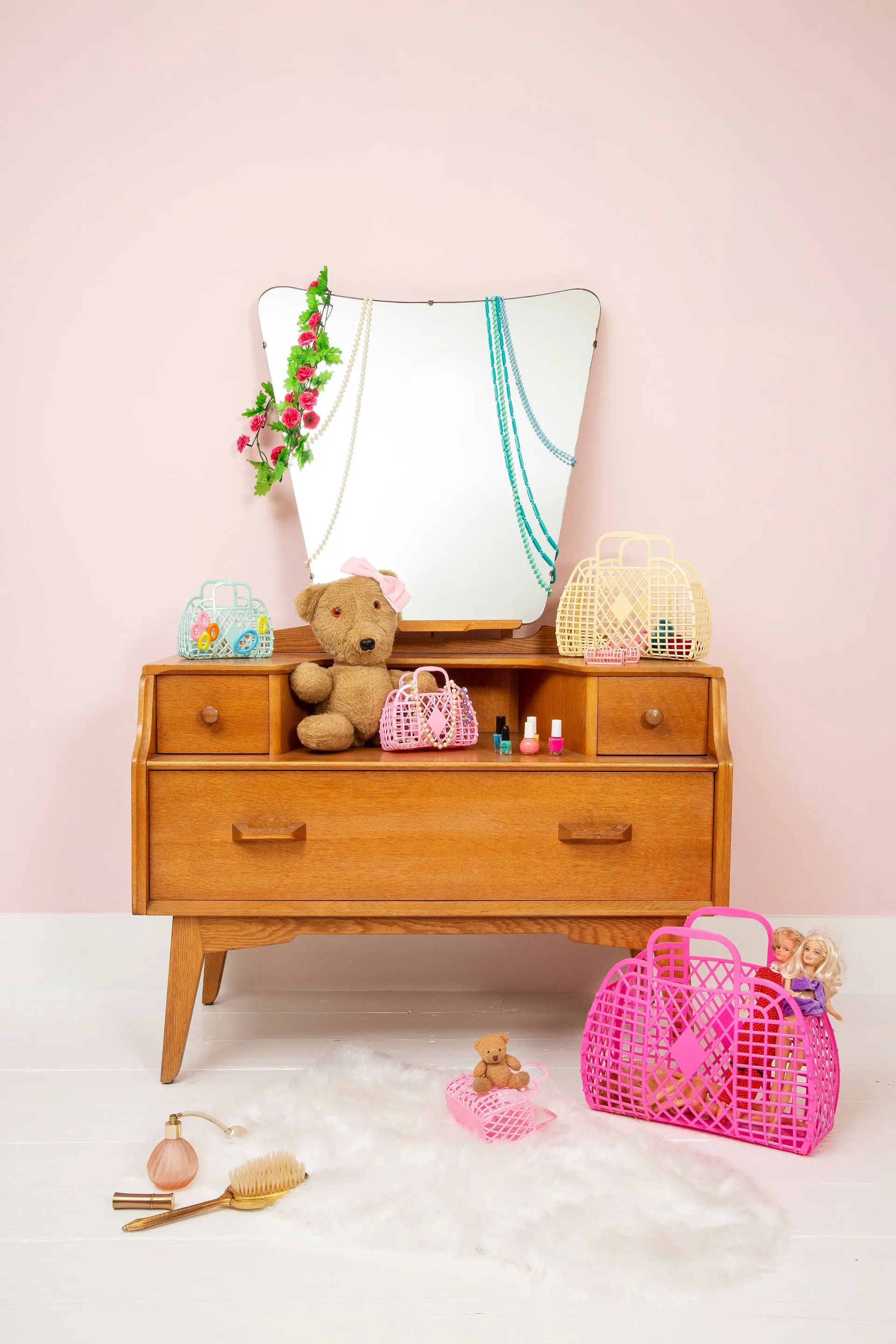 MINI Retro Basket Jelly Bag - Bubblegum Pink
