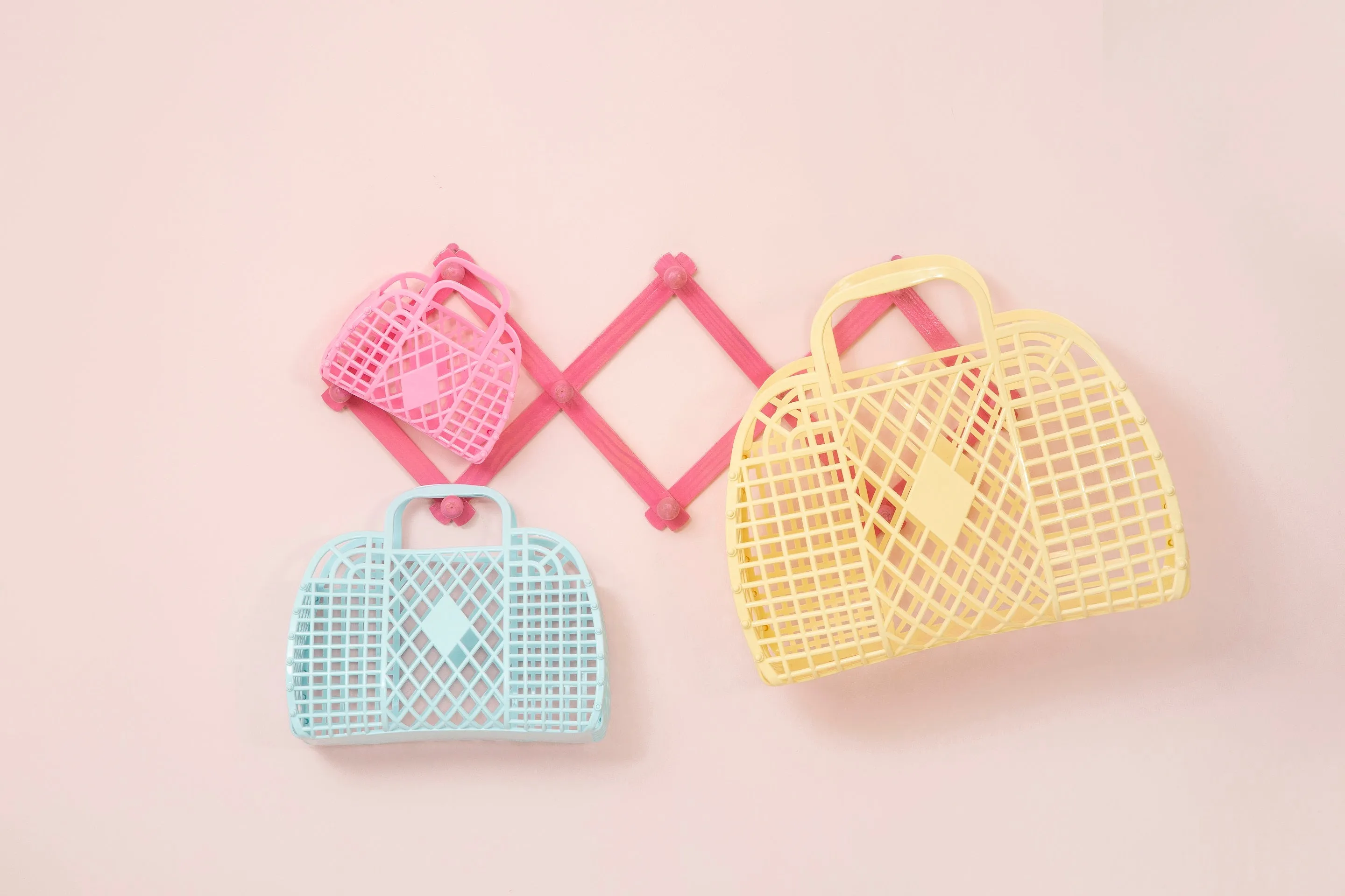 MINI Retro Basket Jelly Bag - Bubblegum Pink