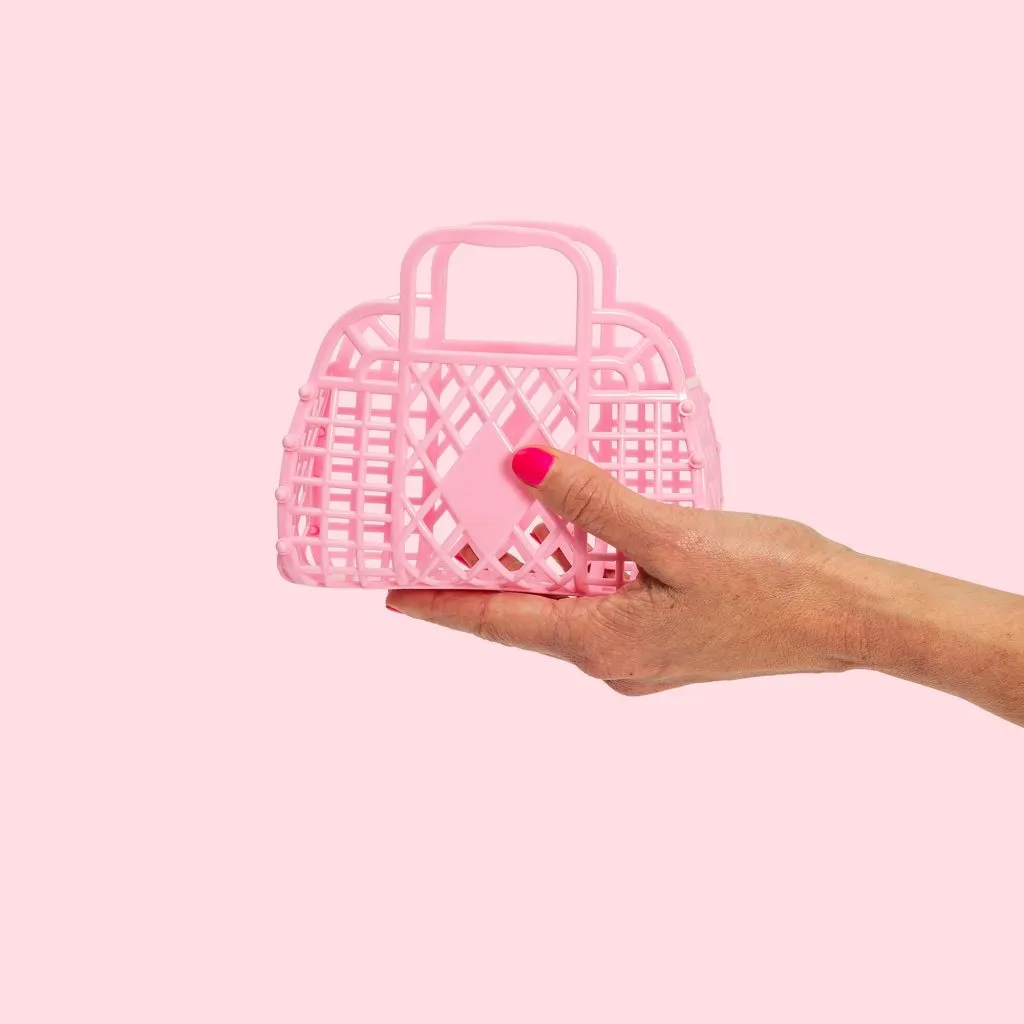 MINI Retro Basket Jelly Bag - Bubblegum Pink