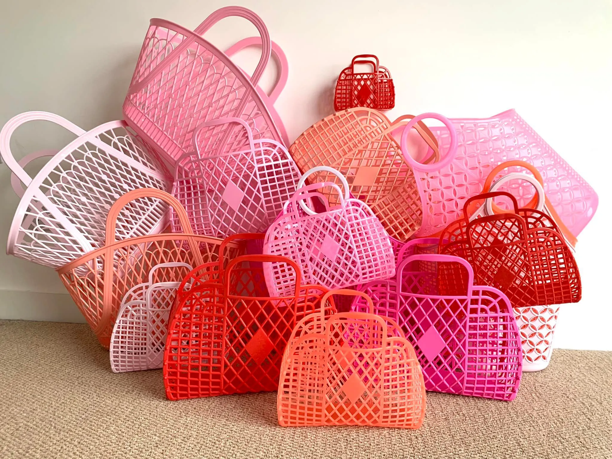 MINI Retro Basket Jelly Bag - Coral