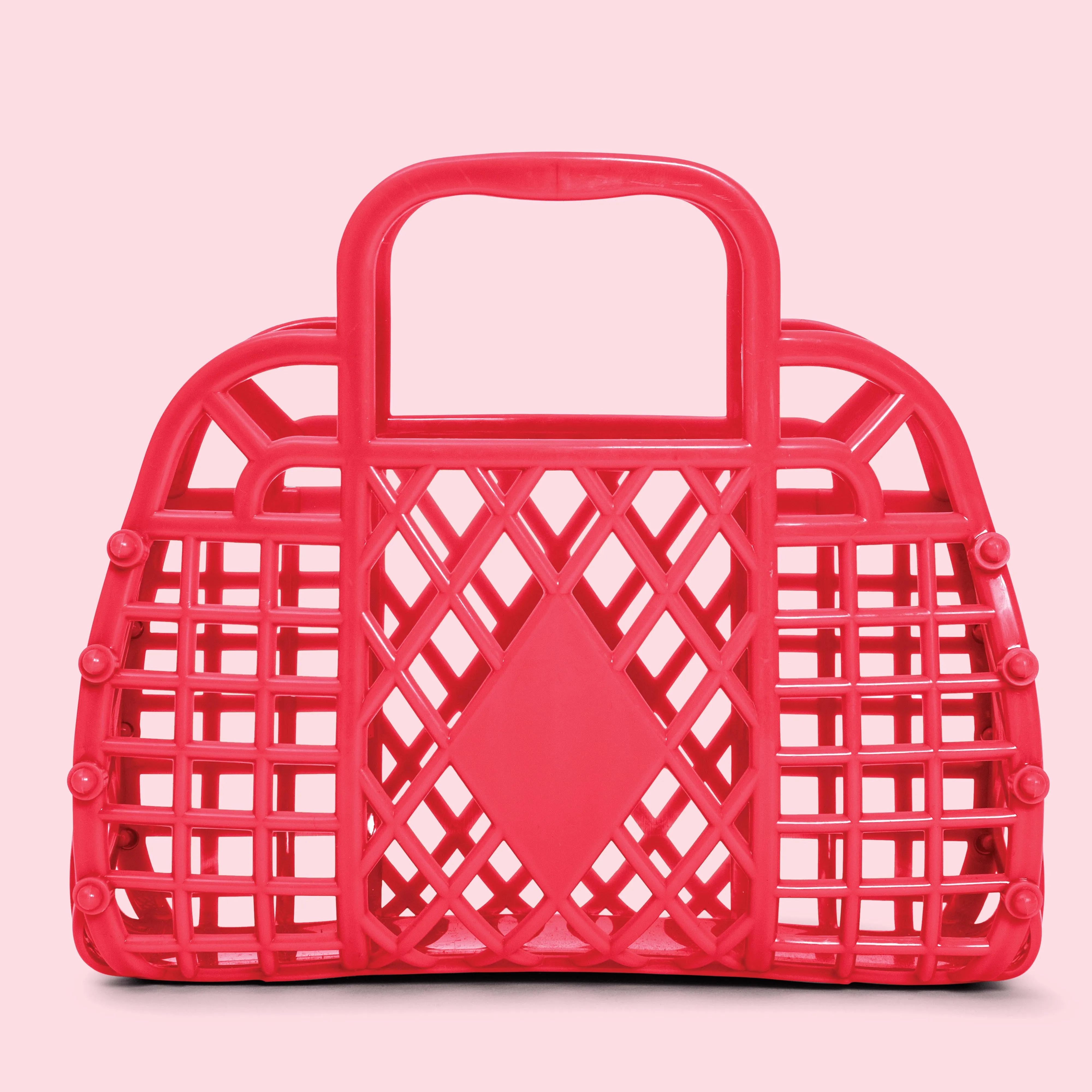 MINI Retro Basket Jelly Bag - Coral
