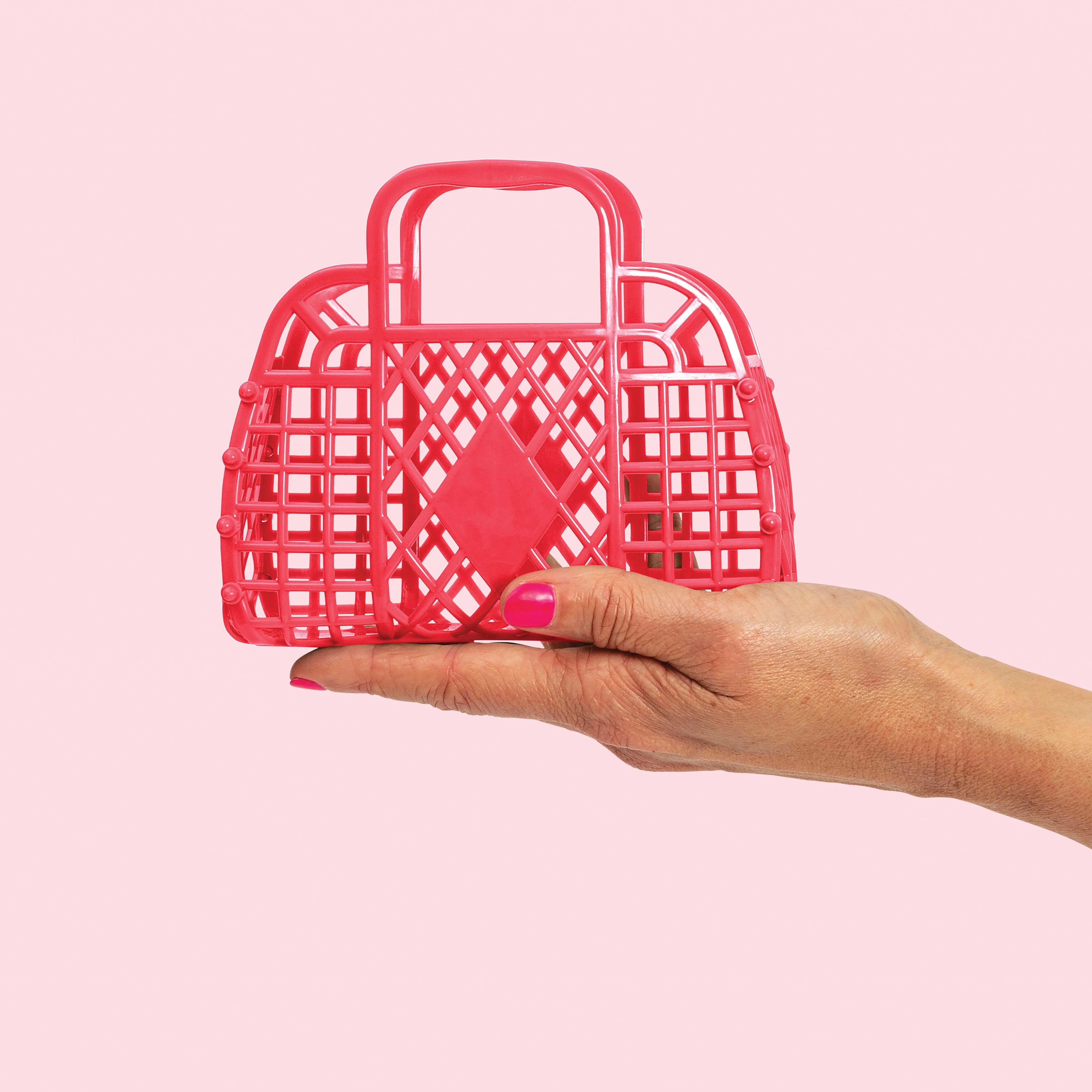 MINI Retro Basket Jelly Bag - Coral
