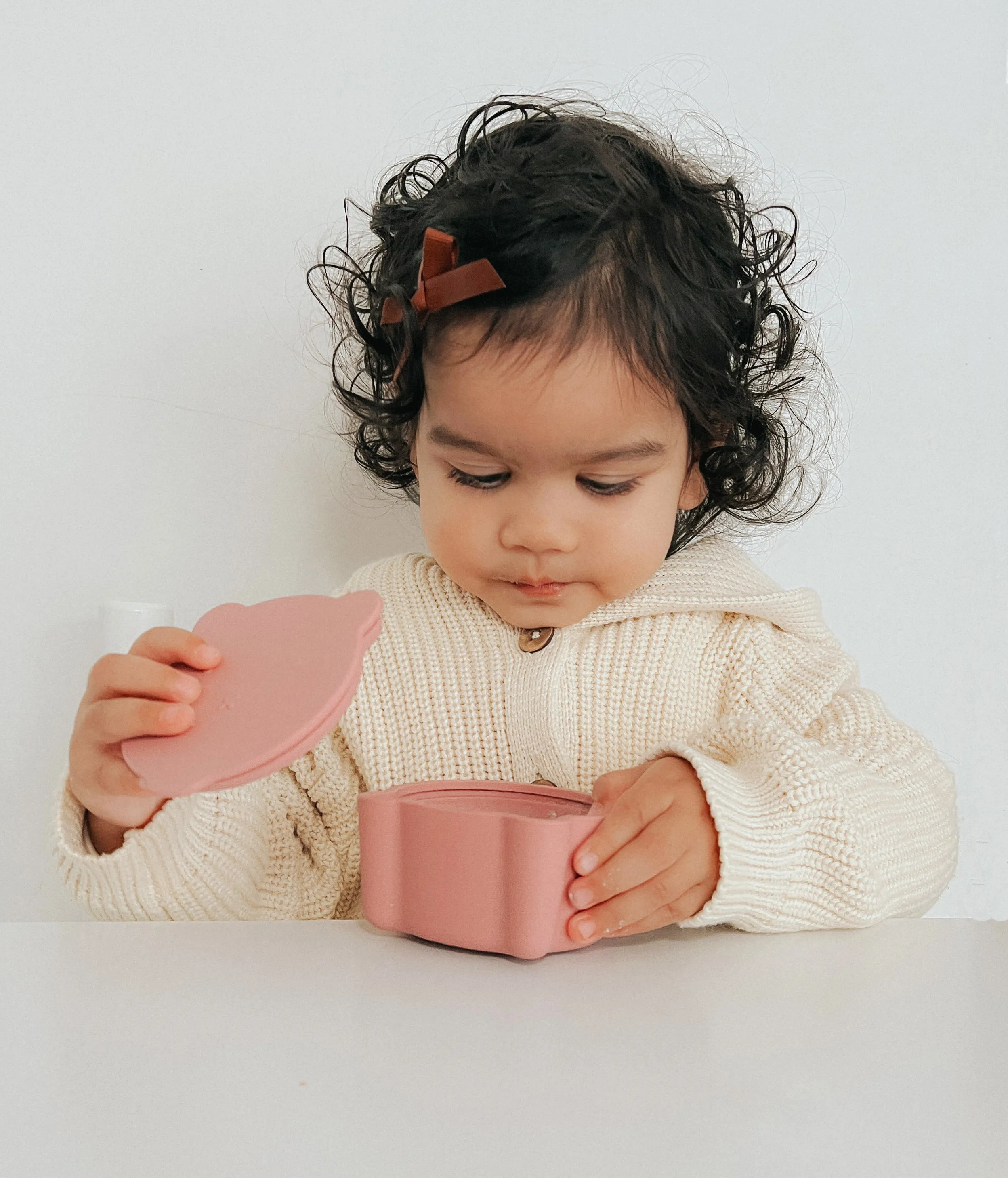 Mini Snack Box | Bear in Rose Pink