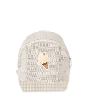 Mrs Ertha Beach Net Backpack | Vintage Squares Ice Cream