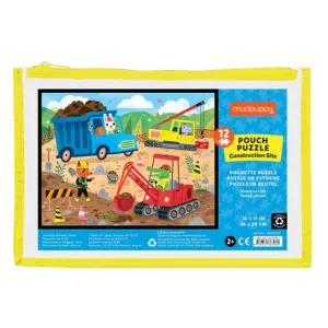 Mud Puppy 12pc Pouch Puzzle | Construction Site