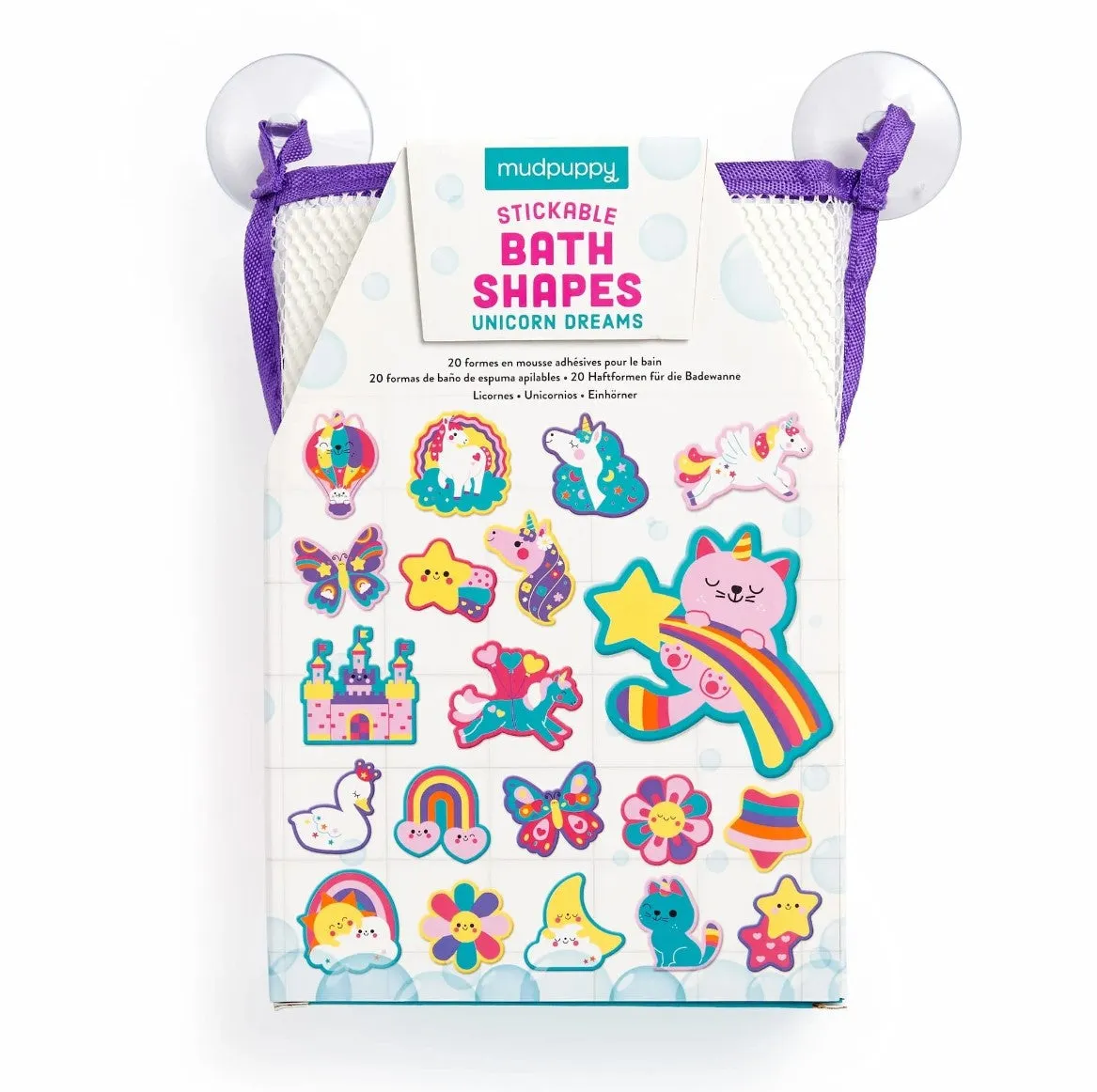 Mud Puppy Animal Stickable Foam Bath Shapes | Unicorn Dreams