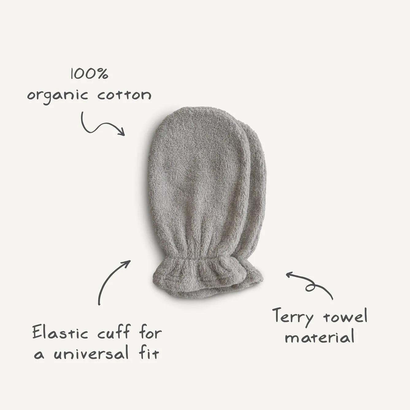 Mushie Bath Mitt 2-Pack | Fog