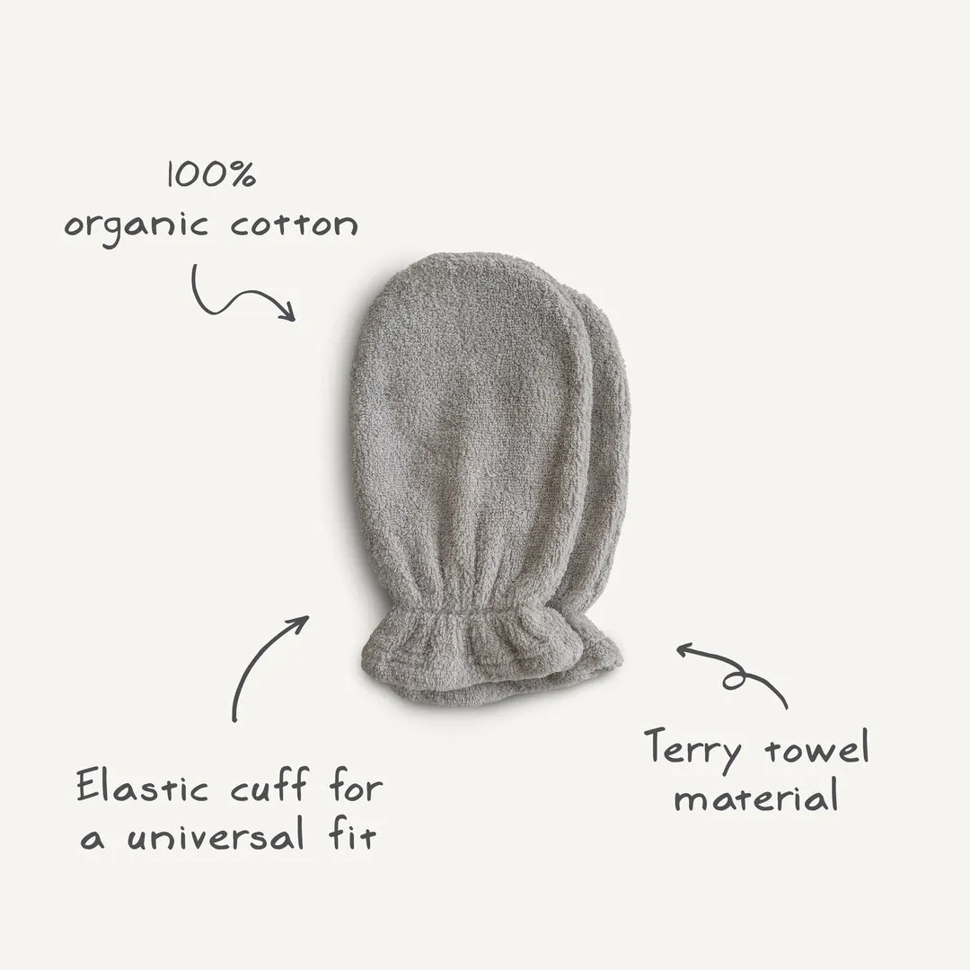 Mushie Bath Mitt 2-Pack | Moss